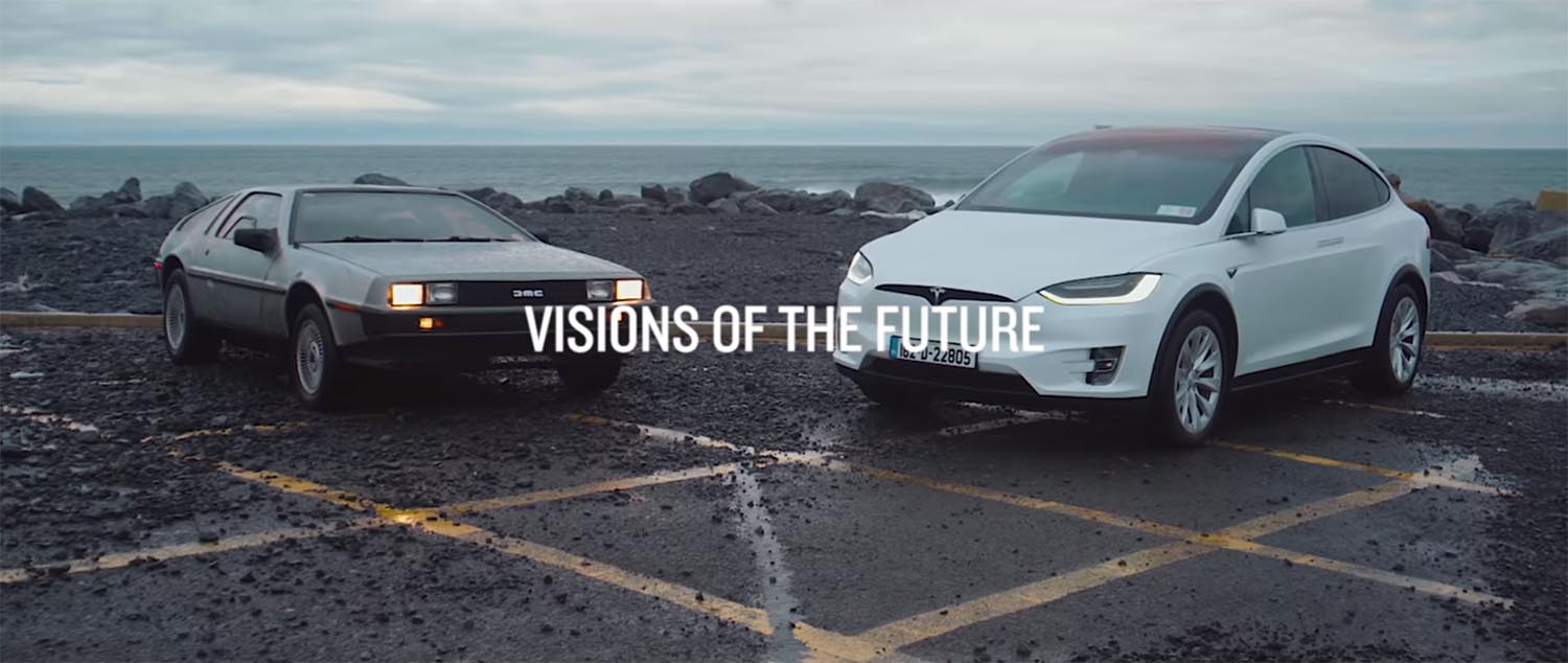 Две визии за иднината – Tesla Model X и DeLorean / ВИДЕО