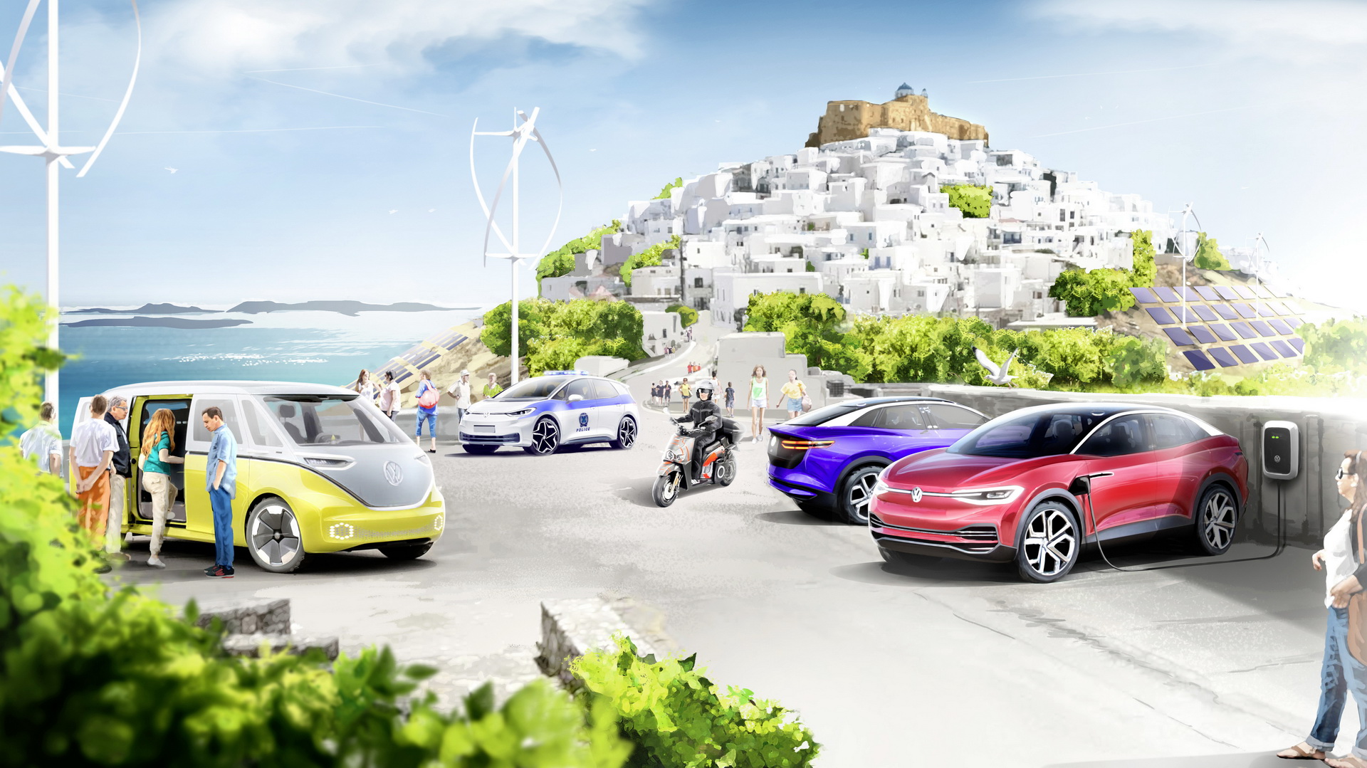 Volkswagen претвора грчки остров во рај за електрични автомобили