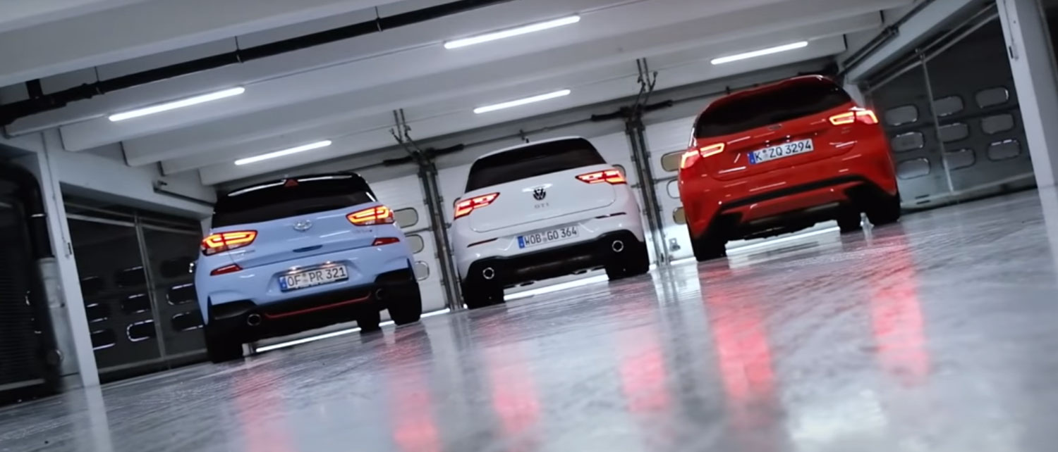 Volkswagen Golf GTI vs. Hyundai i30 N vs. Ford Focus ST / ВИДЕО