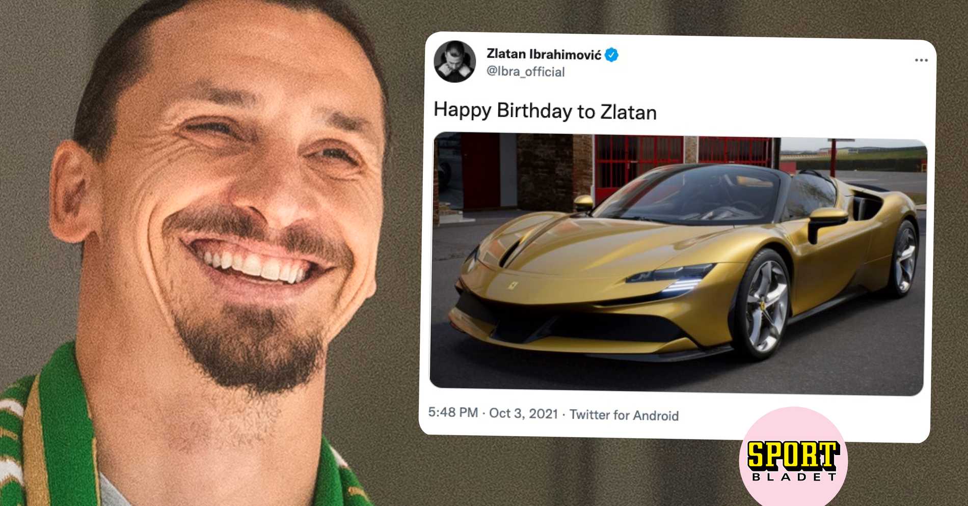 За 40-oт роденден, Ибрахимович си се почасти со ново Ferrari / ФОТО