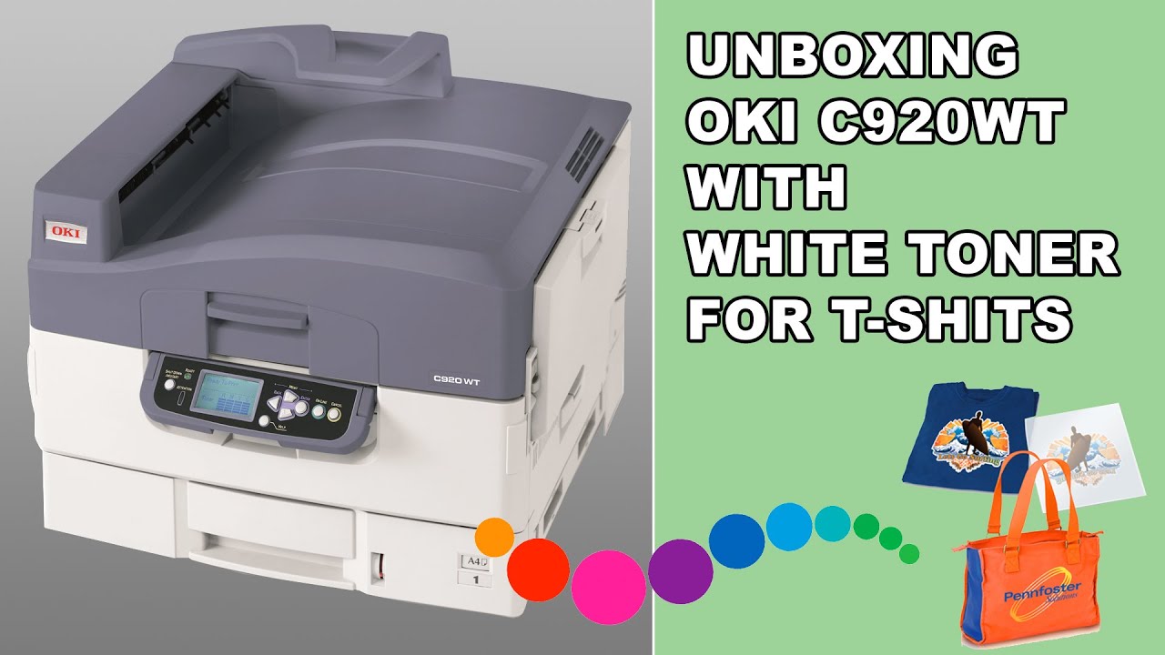 Oki C920WT pro920WT Review and Unpacking the Printer / Принтер печати по футболкам с белым тонером