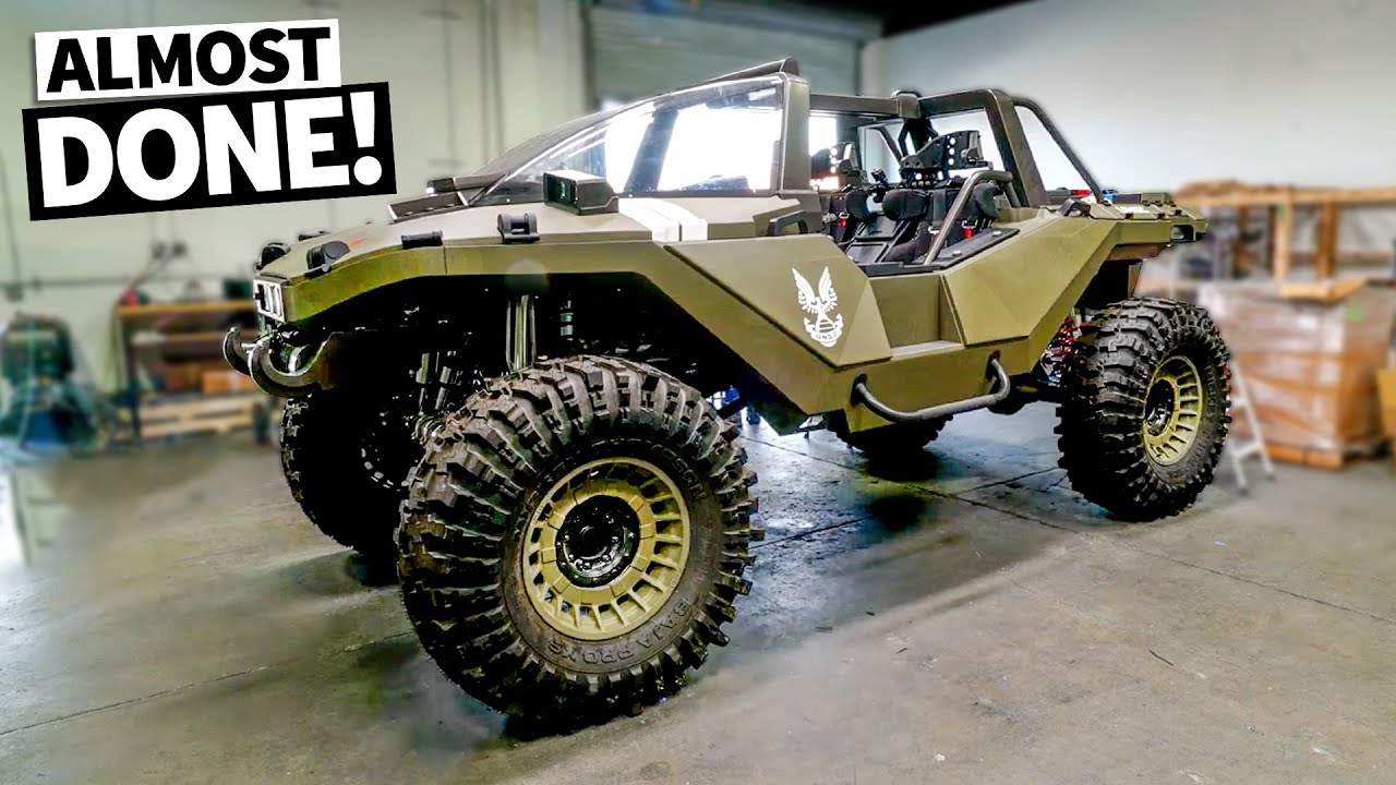 Our REAL LIFE HALO WARTHOG gets painted! 1 of 1 windshield, hood & basically everything gets dialed!