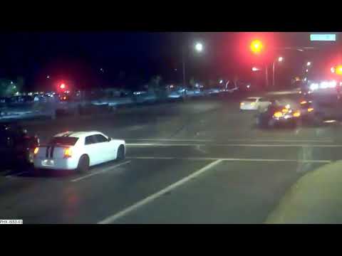 Car crash saves family crossing the street. #shorts IdiotsInCars