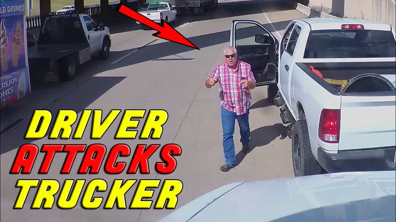 A Day in The Life of an American Truck Driver – Road Rage, Brake Check, Car Crash, Instant Karma USA