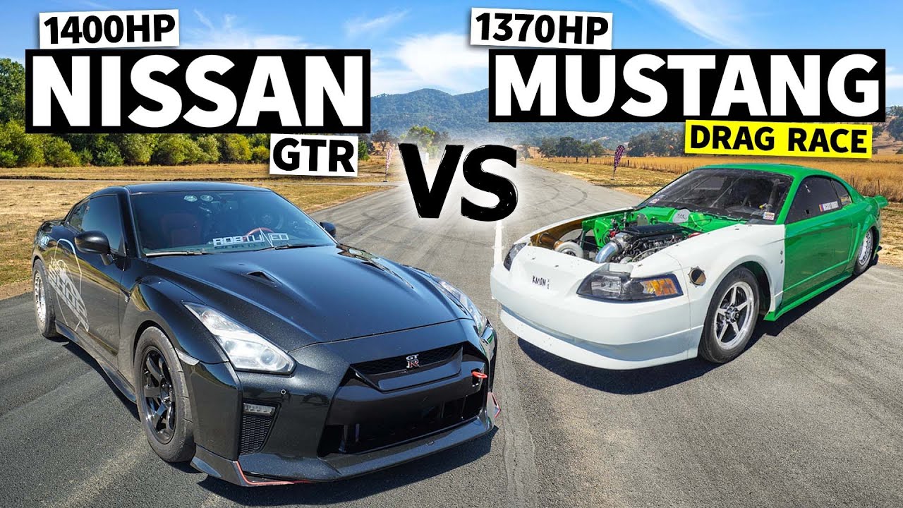 Dancing Dan Rue’s 1400hp R35 GTR vs 1370hp Ford Mustang! //This VS That