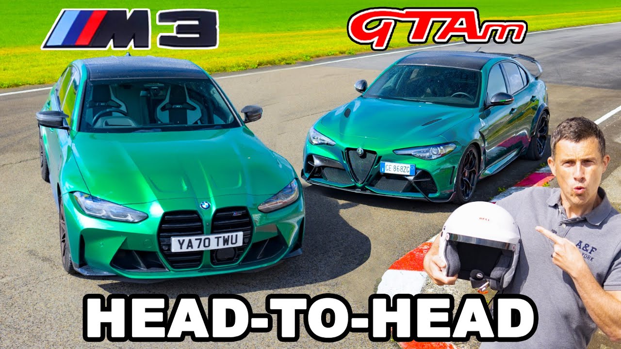 BMW M3 v Alfa Giulia GTAm: Review, 0-60mph & lap time!