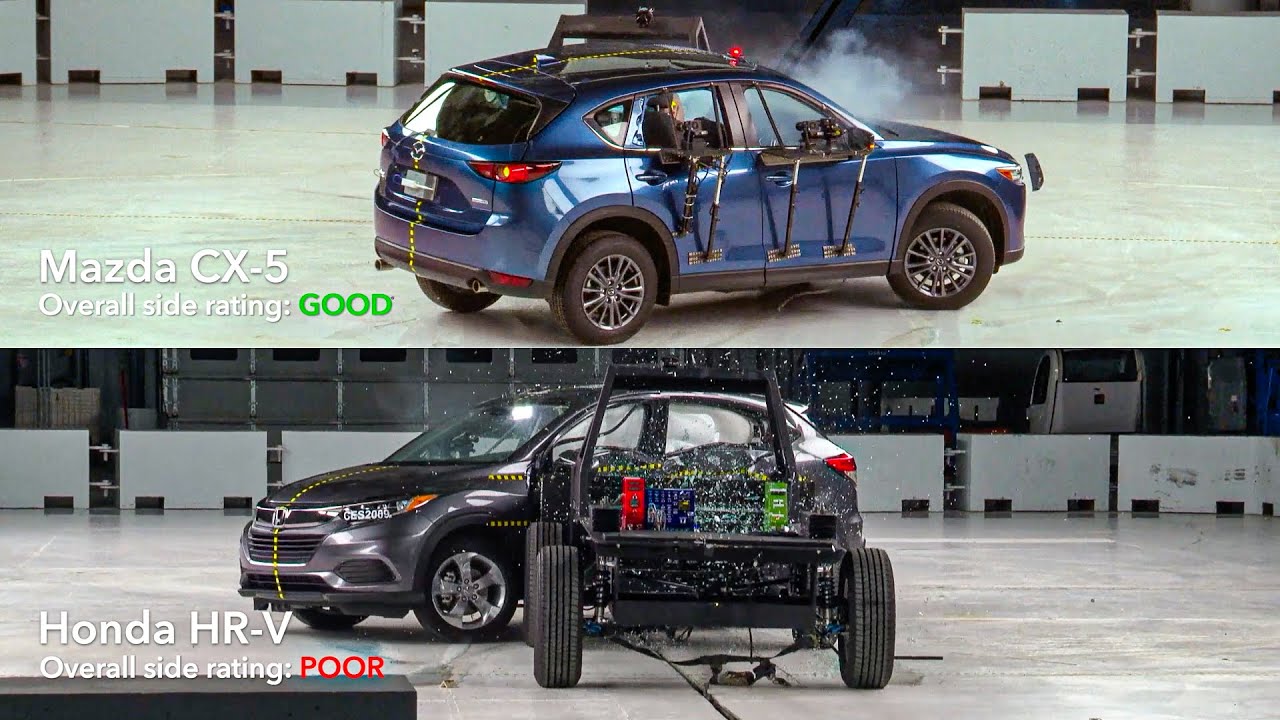 Crash Test Honda HR-V vs. Mazda CX-5 – Poor Rating VS. Good Rating