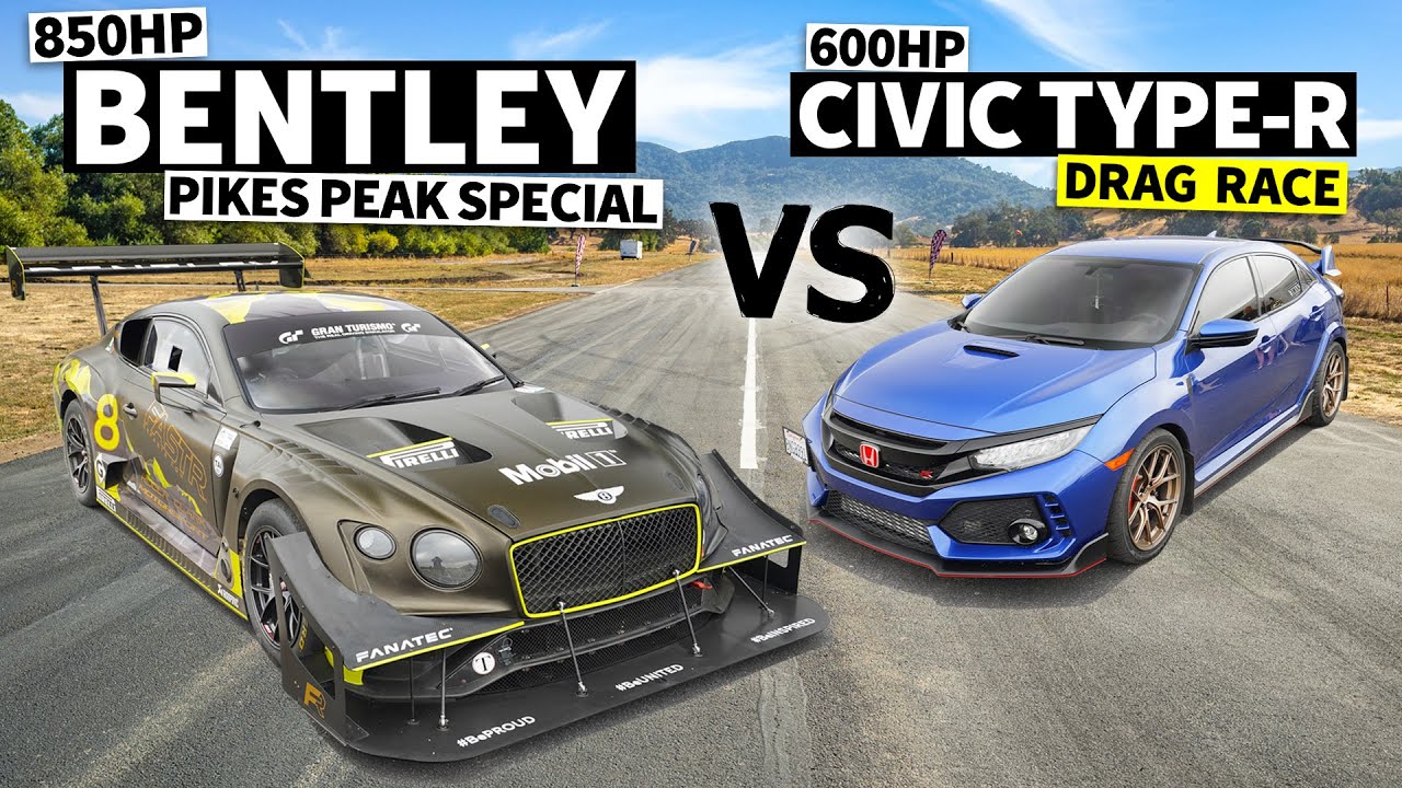 850hp #PPIHC Bentley Continental GT3 vs 600hp #Sleeper Honda Civic Type R // THIS vs THAT