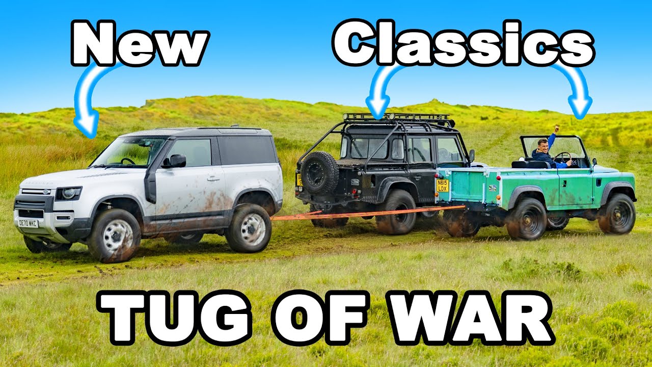 New v Classic Land Rover Defender: TUG OF WAR