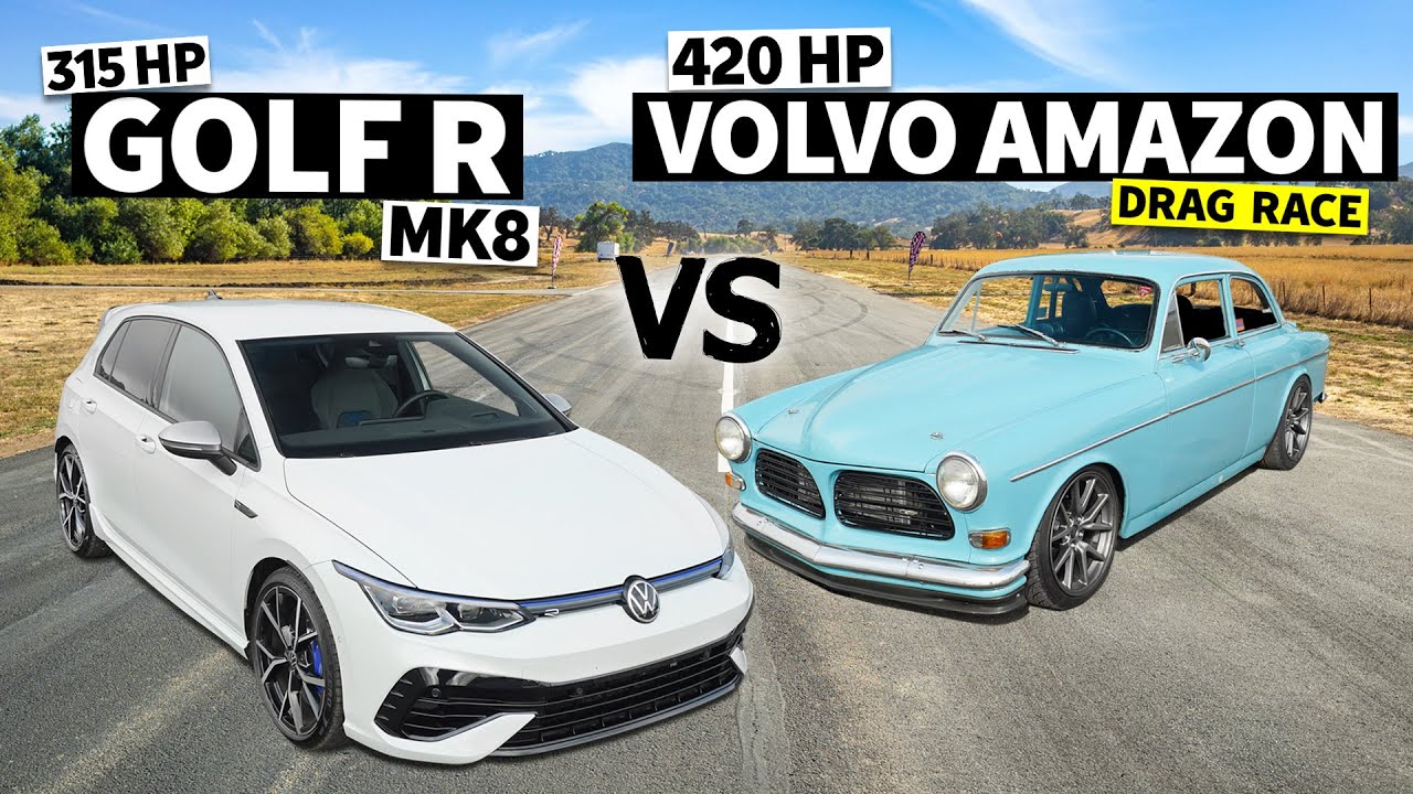 420hp ’69 Volvo Amazon 122 vs BRAND NEW Volkswagen Golf R MK8 // This vs That