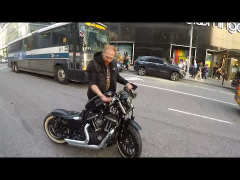 Trying to show off with no helmet on an expensive Harley in NYC streets #shorts