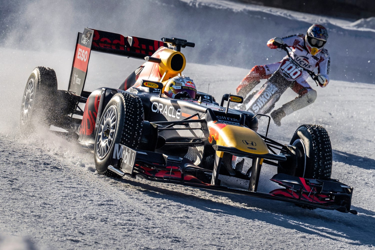 Верстапен го провози Red Bull F1 болидот на мраз / ФОТО+ВИДЕО