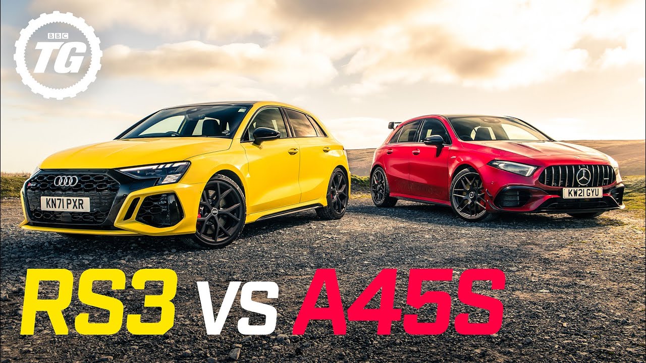 Audi RS3 Sportback vs Mercedes-AMG A45S: £60k 400bhp 4×4 hyper-hatch showdown | Top Gear