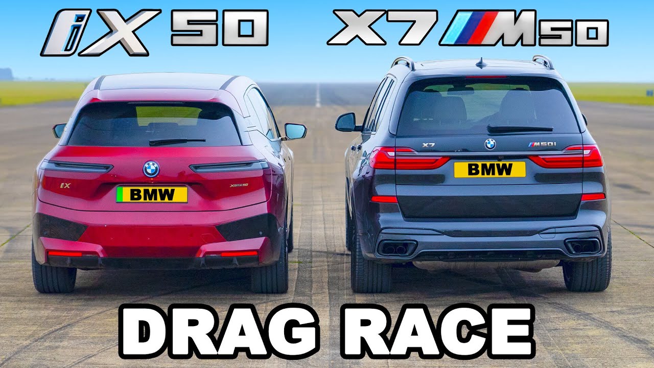 BMW iX 50 v BMW X7 M50i: DRAG RACE