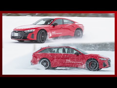 Снежна битка: Audi RS6 vs Audi E-Tron GT / ВИДЕО