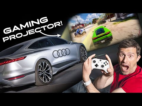 Новите фарови на Audi може да прожектираат видео игри! / ВИДЕО