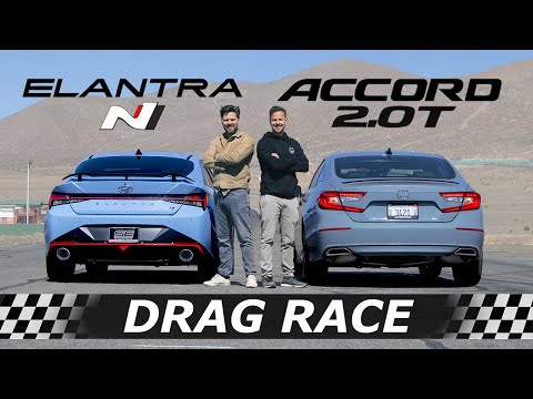 Трка во забрзување: 2022 Hyundai Elantra N vs Honda Accord 2.0T / ВИДЕО