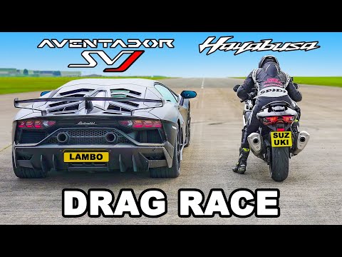 Трка во забрзување: Lamborghini SVJ vѕ Suzuki Hayabusa / ВИДЕО