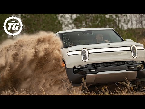 Top Gear: Офроуд дрифт со електричниот Rivian R1T / ВИДЕО