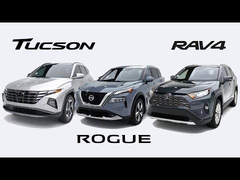 Визуелна споредба: 2022 Hyundai Tucson VS Toyota RAV4 VS Nissan Rogue / ВИДЕО