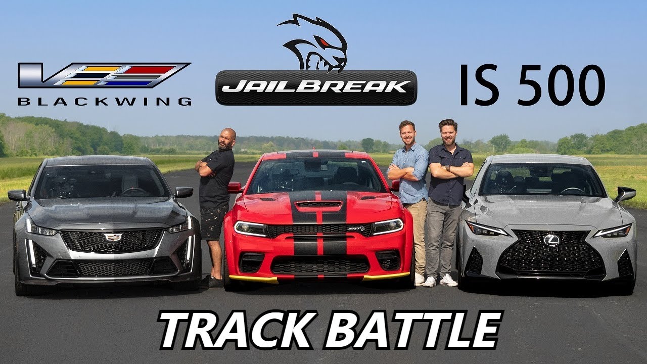 Throttle House: Tрка во забрзување – 2022 Dodge Charger Jailbreak vs CT5-V Blackwing vs Lexus IS 500 / ВИДЕО