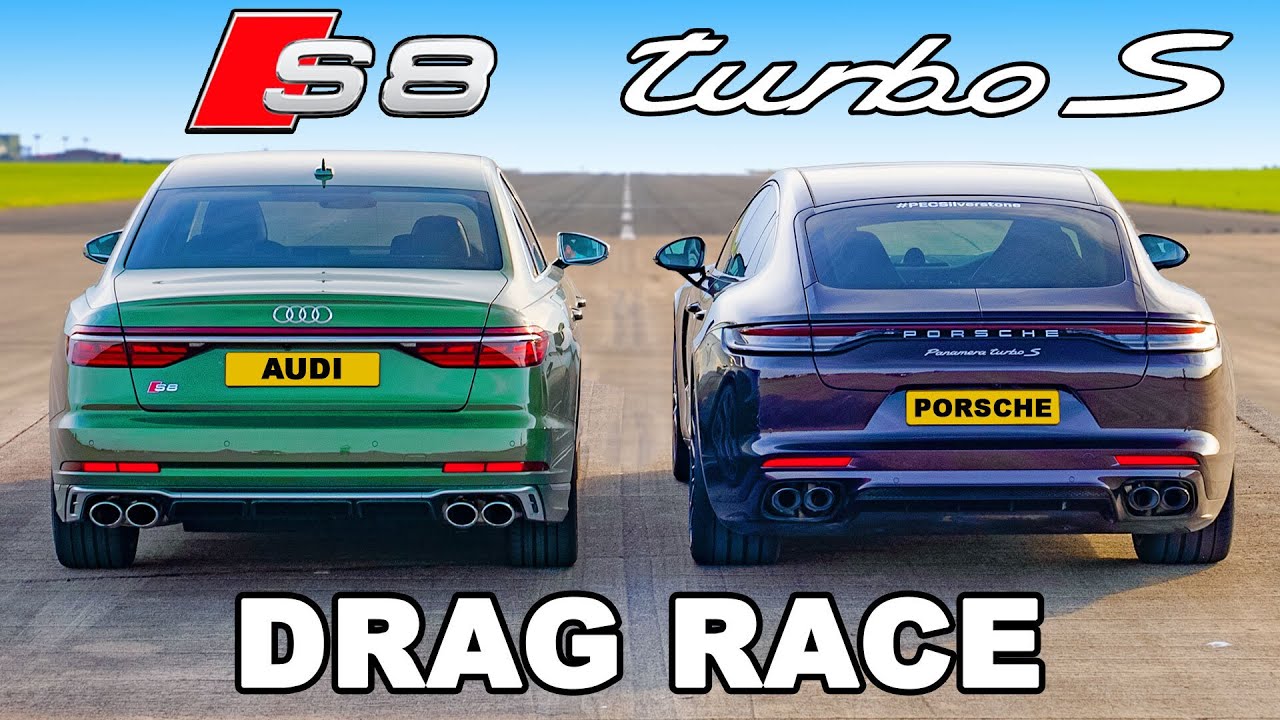 Трка во забрзување: Audi S8 vs Porsche Panamera Turbo / ВИДЕО