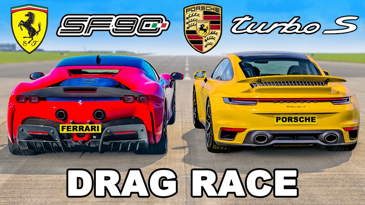 Трка во забрзување: Ferrari SF90 vs Porsche 911 Turbo S / ВИДЕО