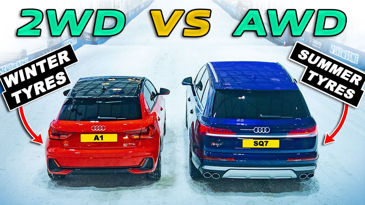 Трка во забрзување на снег: 2WD зимски гуми vs AWD летни гуми / ВИДЕО