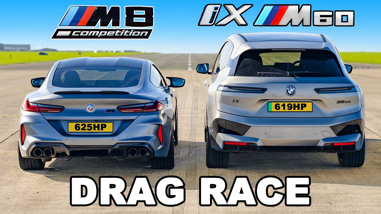 Трка во забрзување: BMW M8 vs BMW iX M60 / ВИДЕО