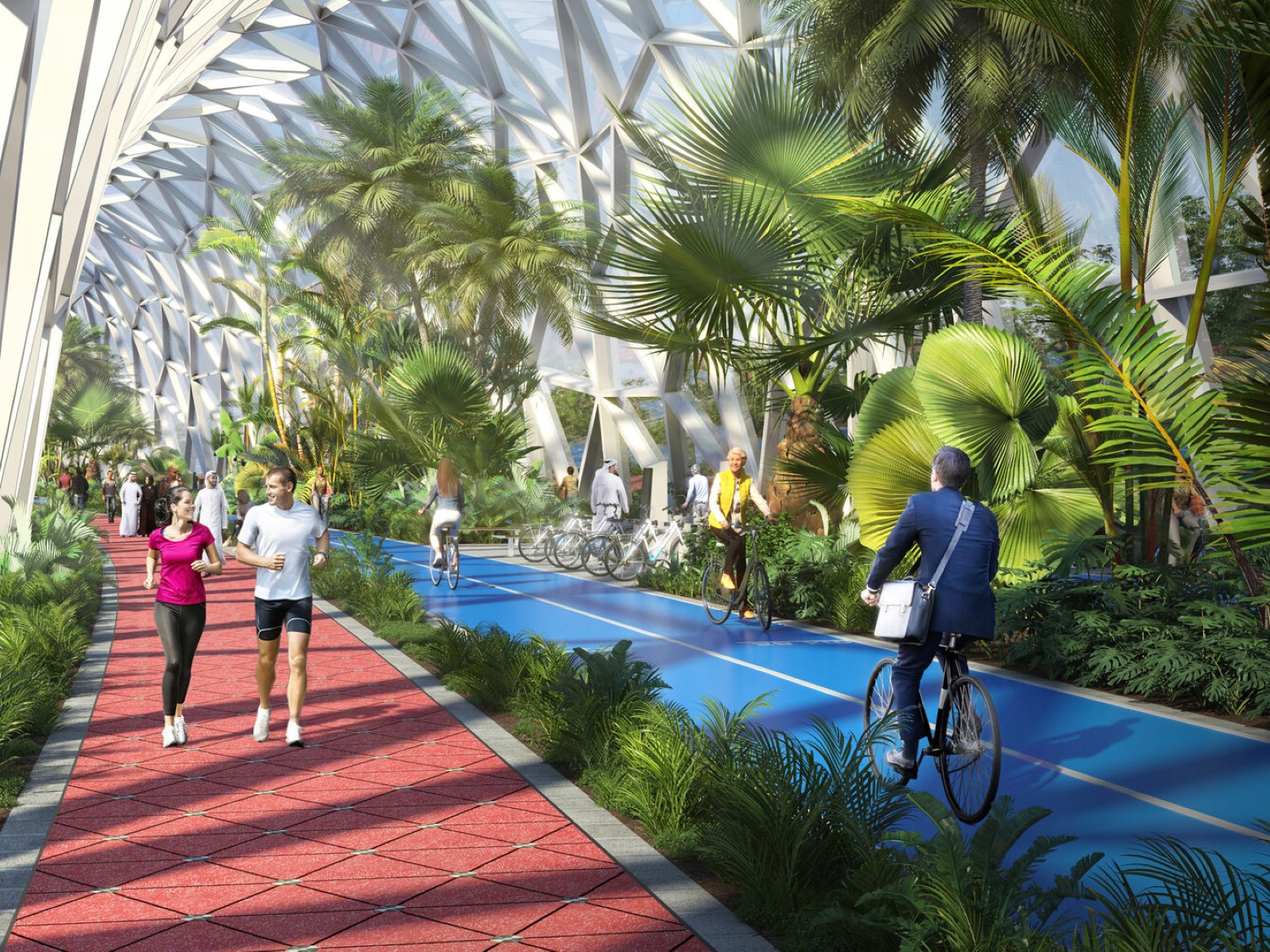 Дубаи планира да изгради затворен климатизиран автопат за велосипедисти од 93 километри! / ВИДЕО